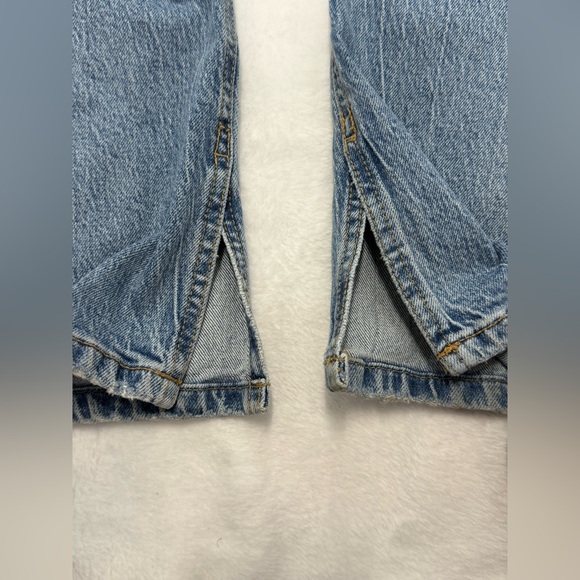 Zara (US6) Distressed Straight Leg Jeans in Light Blue - Picture 2 of 9